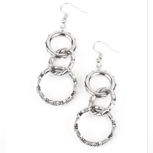 Shameless Shine White Earring Dangling Silver Fashion Jewelry